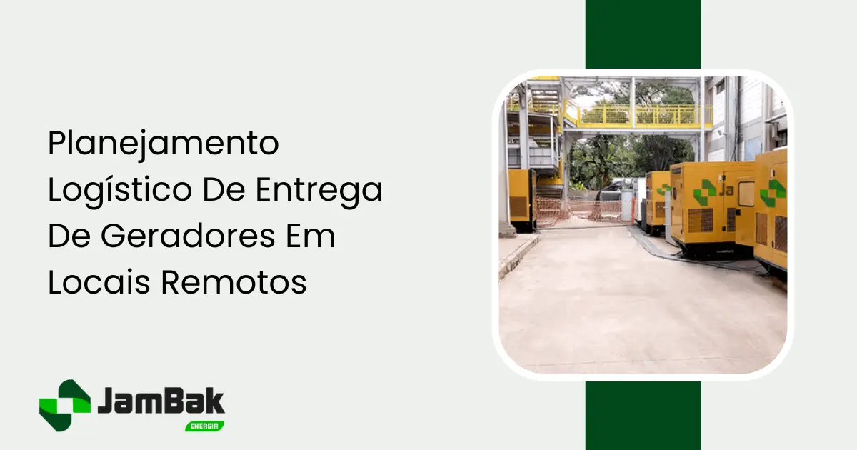 geradores em locais remotos