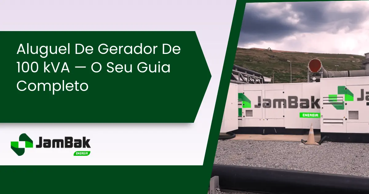 aluguel de gerador de 100 kva