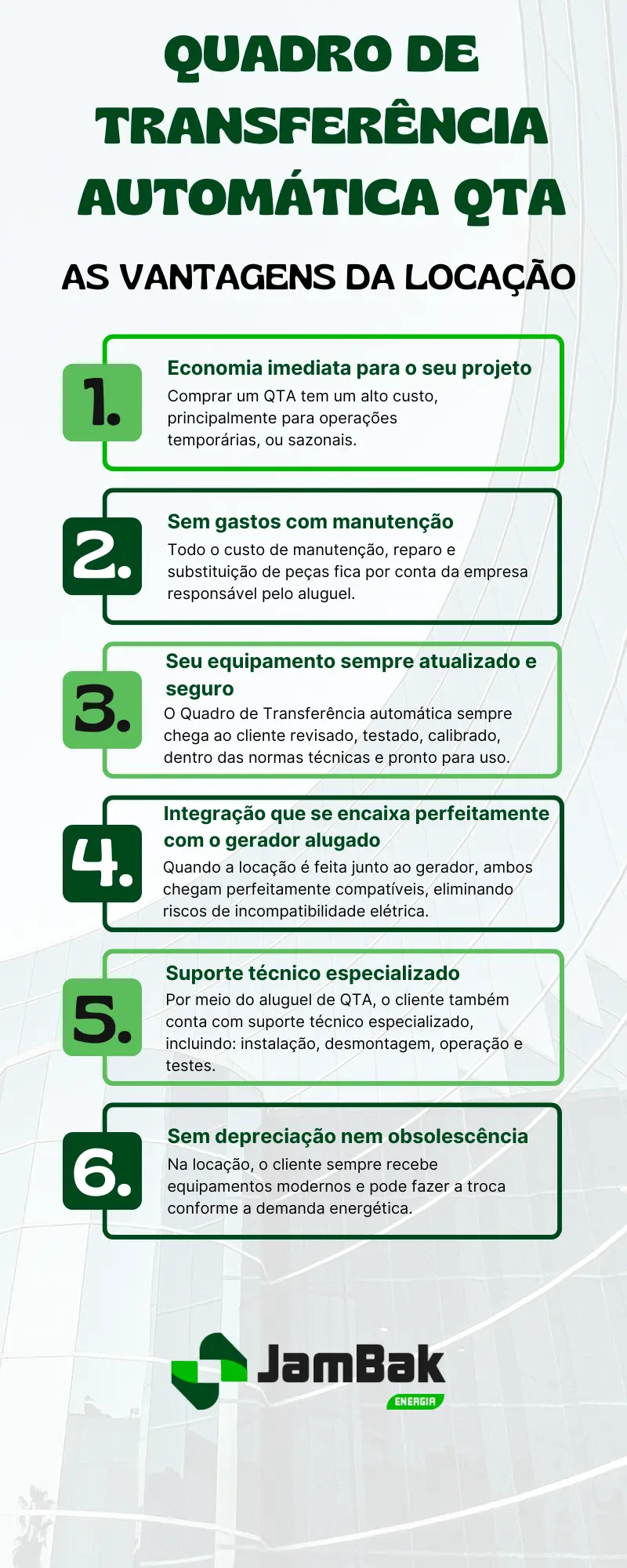 Quadro de Transferencia Automatica QTA Jambak Energia