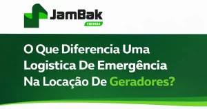 O Que Diferencia Uma Logística De Emergência Na Locação De Geradores