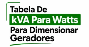 tabela de kva para watts